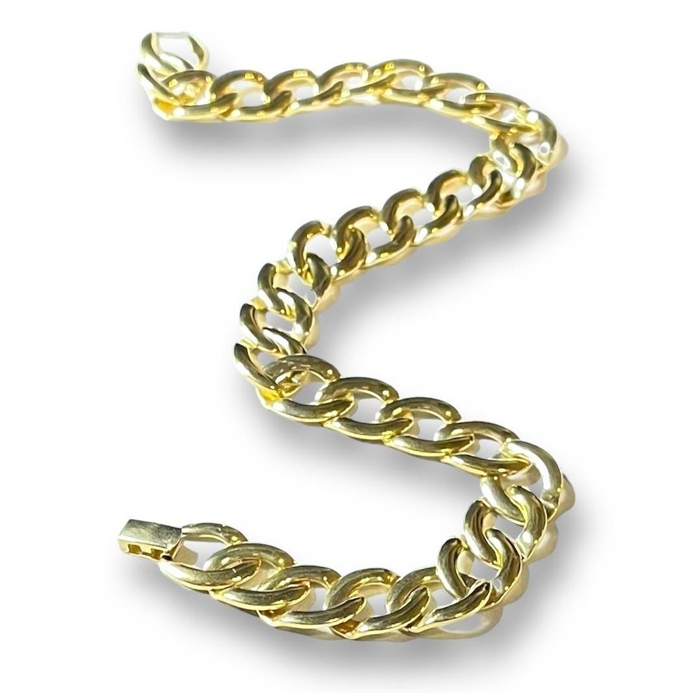 Vintage Napier Cuban Link Necklace Women’s Gold Tone Choker Signed - Picture 3 of 9